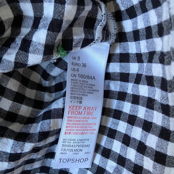 TOPSHOP / plaid embroidered crop - Picture 7 of 7